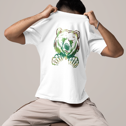 Bear Graphic Oversized Tee, Casual Style Shirt, Unisex Apparel