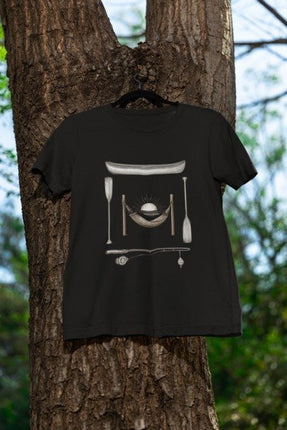 Canoe & Paddles Camp Tee — Lake Life Canoeing, Fishing & Hammock Graphic T-Shirt