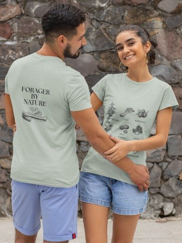 Forager By Nature T-Shirt — Vintage Botanical Foraging Guide Tee