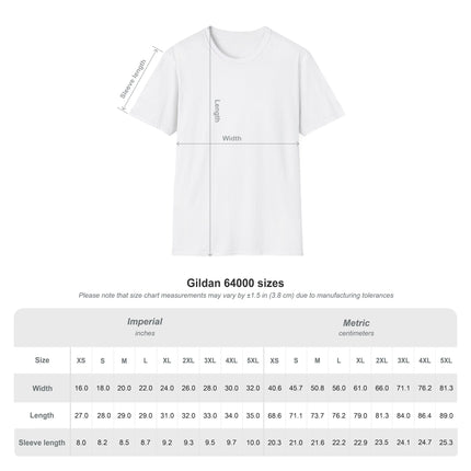 Size Chart for Gildan 64000