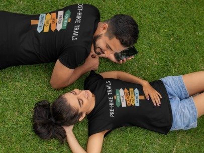 Front and Back Printed Motivational Hiker's T-shirt