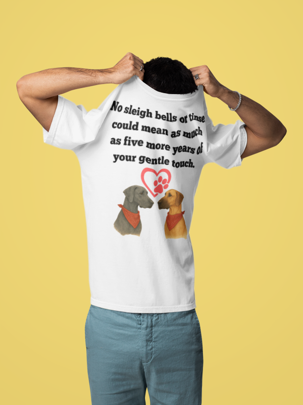 Rescue Dog Christmas T-Shirt Wishing for five more years of your gentle touch