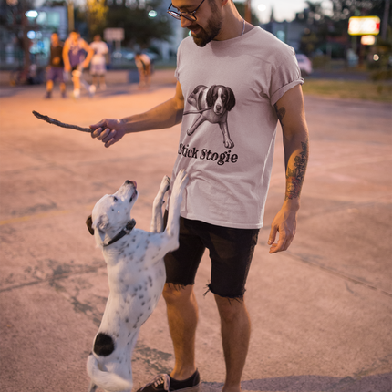 Retro 'Stick Stogie' Dog Tee Vintage Springer Spaniel Graphic T-Shirt