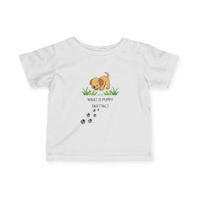 Puppy Sniffing Bear Infant Fine Jersey Tee
