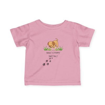Puppy Sniffing Bear Infant Fine Jersey Tee