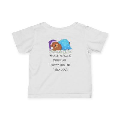 Puppy Sniffing Bear Infant Fine Jersey Tee